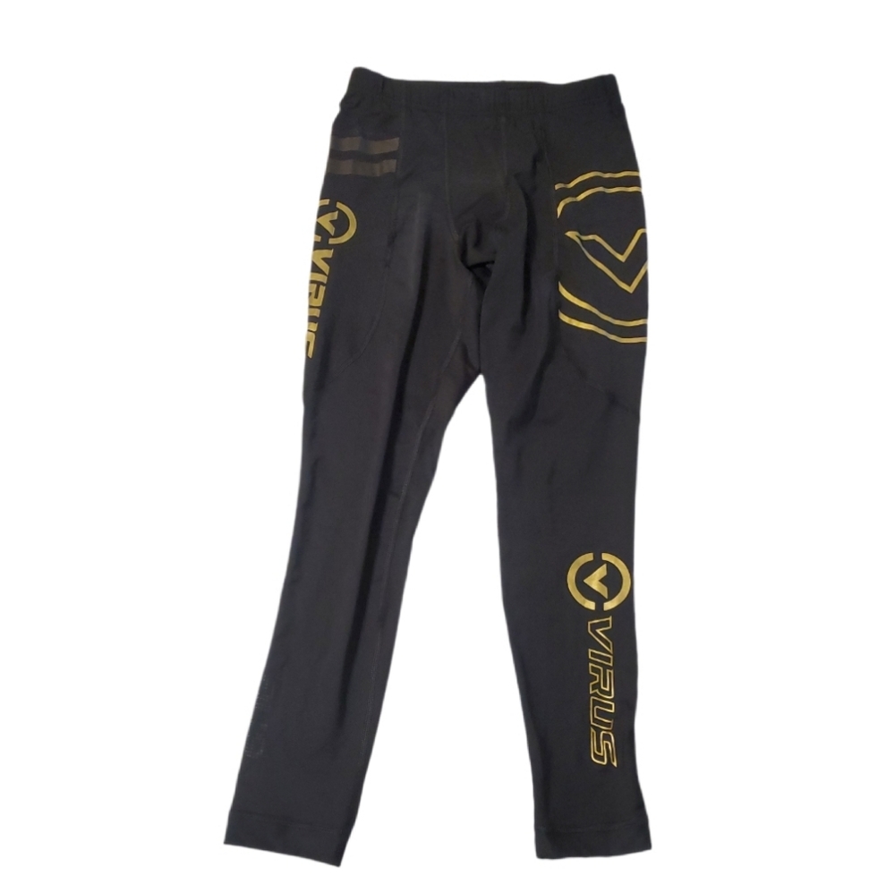 Virus Men's Black 3/4 Cropped Compression Training Pants‎ Medium